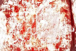 Scary bloody wall. white wall with blood splatter for halloween background. photo