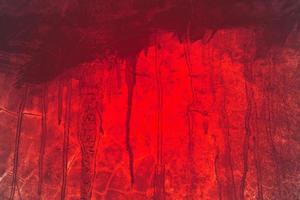 Red Background. Scary bloody wall. white wall with blood splatter for halloween background. photo