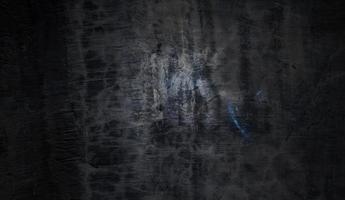 Dark and black wall halloween background concept. Black concrete dusty for background. Horror cement texture photo