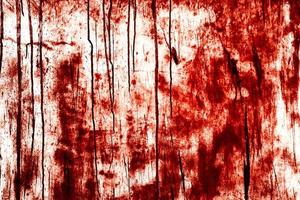 Red background, Scary bloody wall. white wall with blood splatter for halloween background. photo