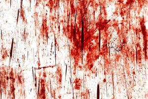 Red background, Scary bloody wall. white wall with blood splatter for halloween background. photo