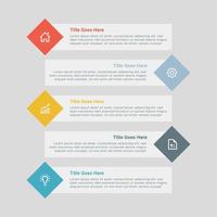 Simple and Clean Presentation Business Infographic Design Template with 5 Bar of Options vector