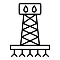 estilo de icono de fracking vector