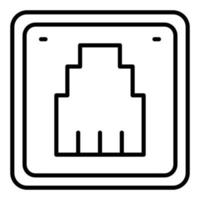 Telephone Socket Icon Style vector