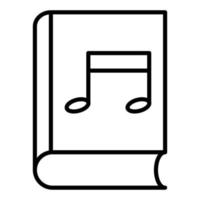 estilo de icono de libro de música vector