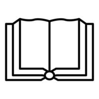 estilo de icono de libro abierto vector