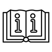 estilo de icono de información de libro vector