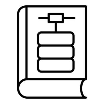 Library Database Icon Style vector