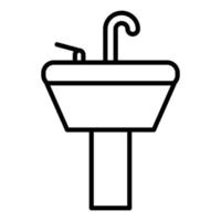 estilo de icono de lavabo vector