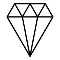 estilo de icono de diamante vector