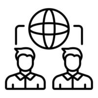 International Relations Icon Style vector