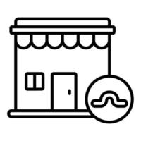 estilo de icono de tienda de cebo vector