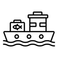 Fishing Boat Icon Style vector