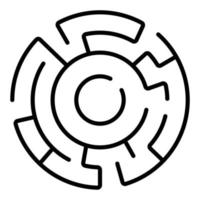 Hedge Maze Icon Style vector