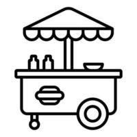 Hot Dog Stall Icon Style vector