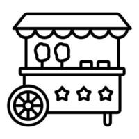 Cotton Candy Stall Icon Style vector