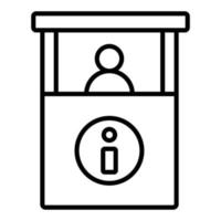 Information Kiosk Icon Style vector