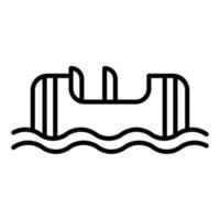 Log Flume Icon Style vector