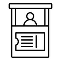 Ticket Counter Icon Style vector