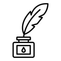 Feather And Ink Icon Style vector