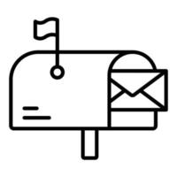 estilo de icono de casilla de correo vector