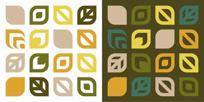 Abstract geometric leave symbol icon vector