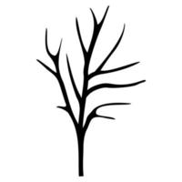 Dry Tree Silhouette vector