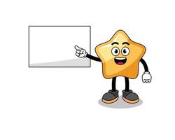 star illustration doing a presentation vector