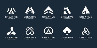 Premium Vector  Vector set of geometric shapes abstract icons or