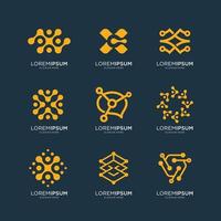 Abstract logo illustration graphic in modern style. good for internet, tech, brand, advertising.Premium Vector