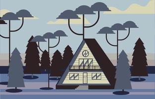 Minimalist house illustration vector