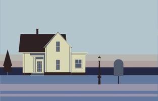 Minimalist house illustration vector