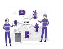 Fire prevention illustration stock vector