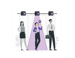 Recruitment process vector flat style design