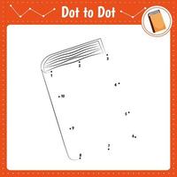 Connect the dots. Book. Dot to dot educational game. Coloring book for preschool kids activity worksheet. vector