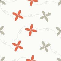 seamless pattern with mini flower background vector