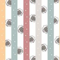 seamless pattern with cute sheep background vector