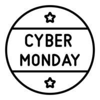 Cyber Monday Icon Style vector