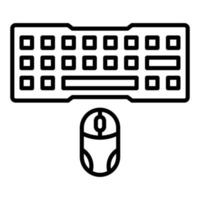 Gaming Keyboard And Mouse Icon Style vector