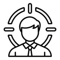 Head Hunter Male Icon Style vector