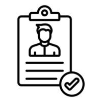 Good Resume CV Icon Style vector