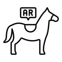 Ar Horse Riding Icon Style vector