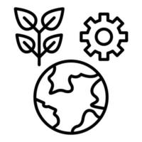 estilo de icono de planificación de ecosistemas vector