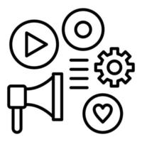 Social Strategy Icon Style vector