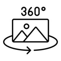 Estilo de icono de imagen 360 vector