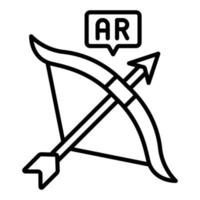 Ar Archery Icon Style vector