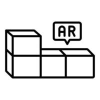 Ar Building Blocks Icon Style vector
