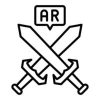 Ar Sword Fight Icon Style vector