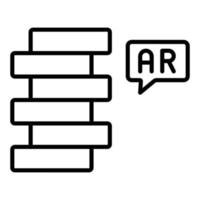 Ar Tumbling Blocks Icon Style vector