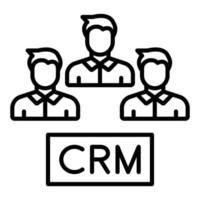 estilo de icono de metodologías crm vector